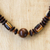 Wood beaded necklace, 'Edinam' - Wood Beaded Dangle Necklace Artisan Crafted Jewelry (image 2b) thumbail