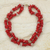 Agate beaded necklace, 'Red Velvet' - Red Agate Handcrafted African Beaded Necklace thumbail
