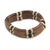 Wood stretch bracelet, 'Coffee Connection' - Eco Friendly Wood and Recycled Bead Bracelet from Ghana (image 2a) thumbail