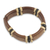 Wood stretch bracelet, 'Coffee Connection' - Eco Friendly Wood and Recycled Bead Bracelet from Ghana (image 2b) thumbail