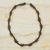 Recycled glass beaded necklace, 'Akan Akoma' - Handcrafted Eco Friendly African Beaded Necklace