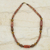 Agate and bauxite recycled beaded necklace, 'If Not for God' - Agate and Bauxite Beaded Necklace with Recycled Materials (image 2) thumbail