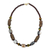 Beaded earrings, 'Xose in Beige' - African Necklace Crafted by Hand with Recycled Beads thumbail