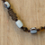 Beaded earrings, 'Xose in Beige' - African Necklace Crafted by Hand with Recycled Beads (image 2b) thumbail