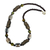 Beaded earrings, 'Xose in Beige' - African Necklace Crafted by Hand with Recycled Beads