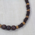Wood beaded necklace, 'Dzidudu in Dark Brown' - Wood Beaded Dangle Necklace Artisan Crafted Jewelry (image 2b) thumbail