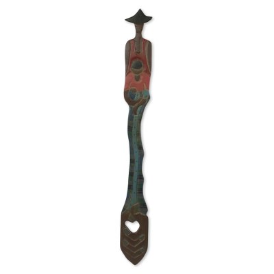 African wood wall sculpture, 'Barima Sunsum' - Fair Trade Wood Wall Sculpture of Family from West Africa
