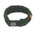 Men's wristband bracelet, 'Golden Dot' - Hand Woven Men's Cord Bracelet in Green, Navy and Gold