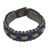 Men's wristband bracelet, 'Flowing Spring' - Blue, Gray and Black Woven Cord Bracelet for Men (image 2a) thumbail