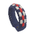 Men's wristband bracelet, 'Brilliant' - Hand Made Red White and Blue Men's Cord Bracelet (image 2c) thumbail