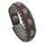 pulsera de pulsera de los hombres - Pulsera de hombre de cordón de poliéster marrón y gris tejida a mano