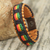 Men's wristband bracelet, 'Good Vibes' - Men's Colorful Hand Woven Cord Bracelet from Africa (image 2) thumbail