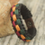 Men's wristband bracelet, 'Genesis' - Colorful Woven Cord Wristband Bracelet for Men from Ghana thumbail