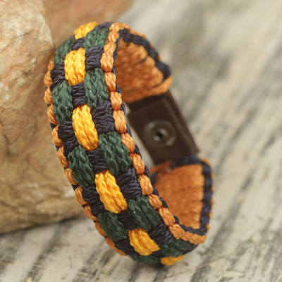 pulsera de pulsera de los hombres - Pulsera de hombre hecha a mano de cuerdas tejidas