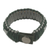 Men's wristband bracelet, 'Inner Fortitude' - Dark Green and Gray Hand Woven Men's Cord Bracelet