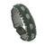 Men's wristband bracelet, 'Inner Fortitude' - Dark Green and Gray Hand Woven Men's Cord Bracelet (image 2c) thumbail