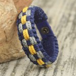 Men's wristband bracelet, 'High Expectations' - Colorful Men's Bracelet Woven from Polypropylene Cords
