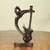 Teak sculpture, 'Bass Guitar Man' - Hand Carved Teak Modern African Music Theme Sculpture (image 2) thumbail