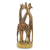 Teak wood sculpture, 'Giraffe Family' - Hand Carved and Painted Giraffe Sculpture from Africa (image 2a) thumbail
