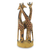 Teak wood sculpture, 'Giraffe Family' - Hand Carved and Painted Giraffe Sculpture from Africa (image 2b) thumbail