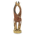 Teak wood sculpture, 'Giraffe Harmony' (large) - African Giraffe Sculpture Carved and Painted by Hand (Large) thumbail