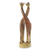Teak wood sculpture, 'Giraffe Harmony' (large) - African Giraffe Sculpture Carved and Painted by Hand (Large)