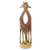 Teak wood sculpture, 'Giraffe Harmony' (large) - African Giraffe Sculpture Carved and Painted by Hand (Large) (image 2c) thumbail