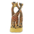 Teak wood sculpture, 'Giraffe Family' (small) - Hand Carved and Painted 9-Inch Teak Wood Sculpture