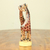 Teak wood sculpture, 'Giraffe Harmony' (small) - African Giraffe Hand Carved 8-Inch Teak Sculpture (Small) (image 2b) thumbail