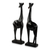 Teak sculptures, 'African Giraffes' (pair) - Two Hand Carved Teak Wood African Giraffe Sculptures (image 2b) thumbail