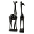 Teak sculptures, 'African Giraffes' (pair) - Two Hand Carved Teak Wood African Giraffe Sculptures (image 2c) thumbail