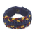 Men's wristband bracelet, 'King's Braid' - Woven Navy, Wine and Yellow Men's Cord Wristband Bracelet (image 2b) thumbail