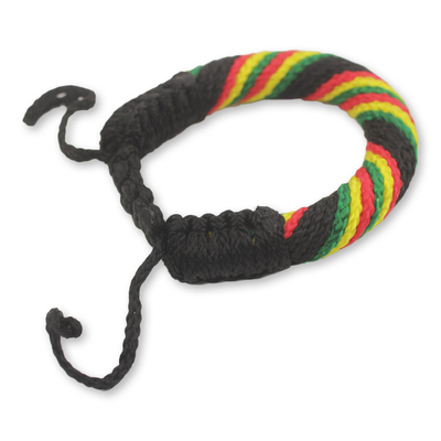 pulsera de pulsera de los hombres - Pulsera de Cordón para Hombre Hecha a Mano en Negro y Multicolor