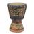 Tambor mini djembe de madera - Tambor Djembe de madera marrón hecho a mano de 8 pulgadas