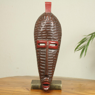 African wood mask, 'Dan Origins' - Original African Wood Mask Carved by Hand in Ghana