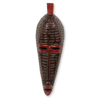 African wood mask, 'Dan Origins' - Original African Wood Mask Carved by Hand in Ghana