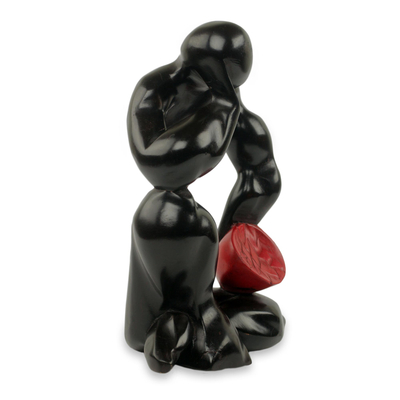 Escultura de madera - Escultura de madera de figura masculina abstracta tallada a mano