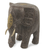 Teak wood sculpture, 'Mighty African Elephant' - Artisan Crafted Elephant Sculpture Aluminum on Teak Wood (image 2b) thumbail