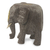 Teak wood sculpture, 'Mighty African Elephant' - Artisan Crafted Elephant Sculpture Aluminum on Teak Wood
