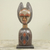 Wood sculpture, 'Obaapa' - African Woman Hand Carved Wood Aluminum Sculpture (image 2) thumbail