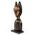 Holzskulptur „Obaapa“ – afrikanische Frau, handgeschnitzte Holz-Aluminium-Skulptur