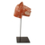 African wood mask, 'Fierce Leopard' - Wild Cat African Mask Sculpture with Stand (image 2d) thumbail