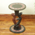 Wood accent table, 'Lovers Dance' - Handcrafted African Sese Wood Circular Accent Table thumbail