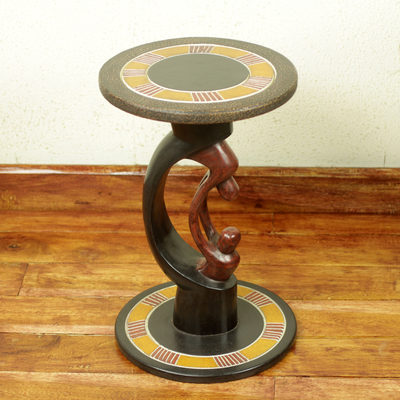 Wood accent table, Parent and Child