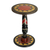 Wood accent table, 'Zulu Mask' - Artisan Crafted Mask Theme Handmade Wood Table