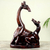 Wood sculpture, 'Mother Giraffe' - Hand Carved African Sese Wood Giraffe Sculpture (image 2) thumbail