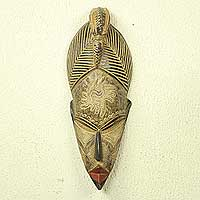 African wood mask, Peace and Harmony
