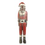Wood Sculpture, 'Father Christmas' - Unique Santa Claus African Christmas Sculpture
