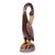 Escultura de madera - Escultura de pájaro de madera africana tallada a mano con repujado
