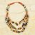 Achat-Perlenhalskette, „Lorlornyo“ – handgefertigte mehrfarbige Achat-Perlenhalskette